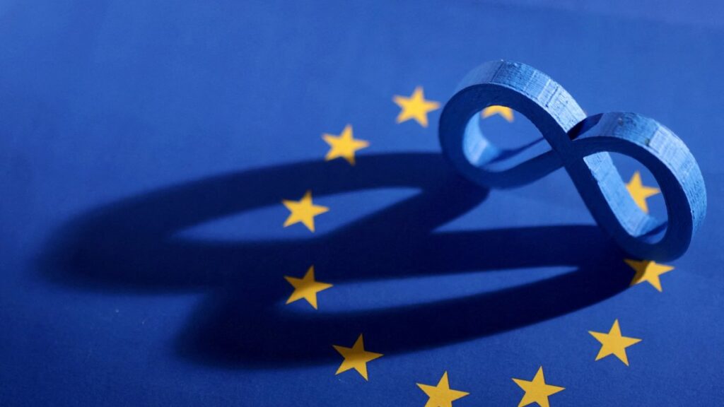 A Meta letiltja a politikai hirdetéseket Meta logó EU zászlón