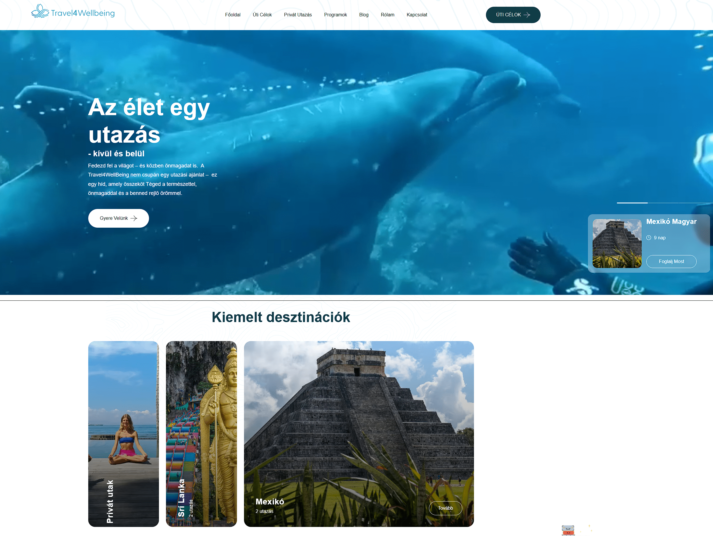 travel4wellbeing website